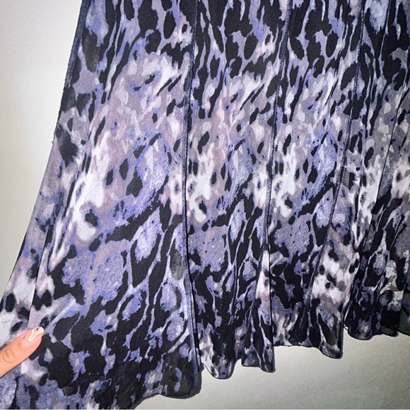 Christopher & Banks Black and White Skater Skirt Knee-Length - Picture 2 of 4